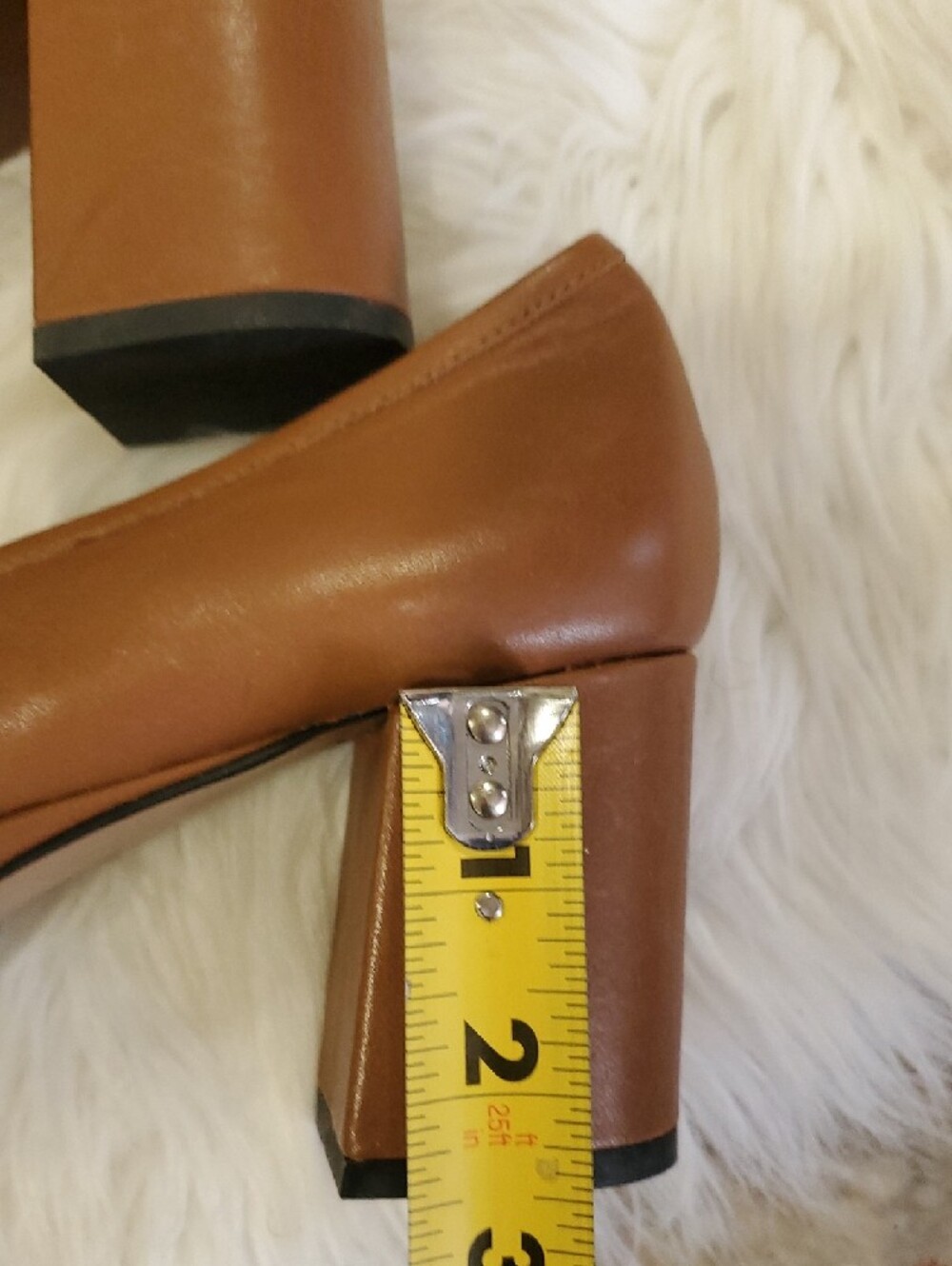 Anthropologie Bibi Lou Women's Tan Leather Platform  Loafers with Metal Bit - Picture 13 of 17